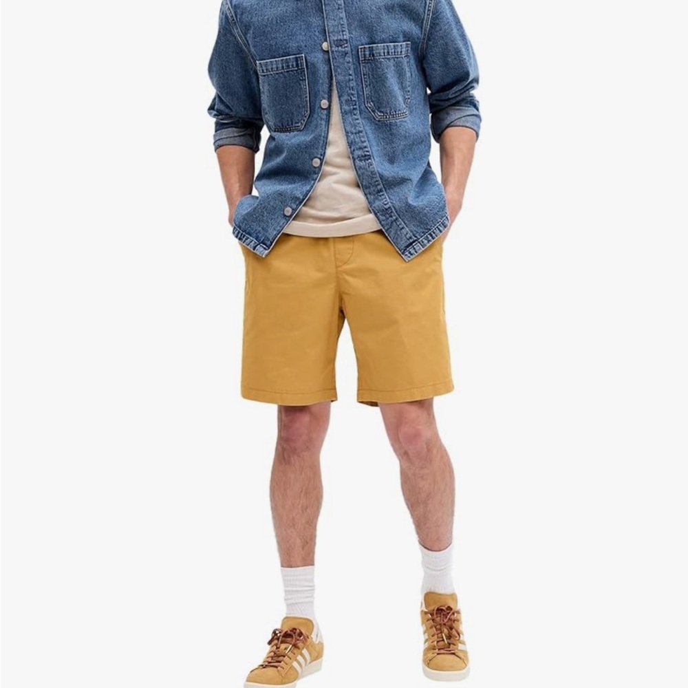 NWT GAP Men's Size L Yellow 9" Easy Short 100% Cotton Shorts